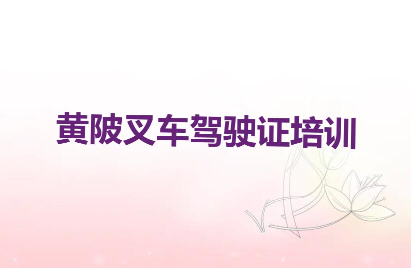 2023黄陂市那里学叉车驾驶证排行榜榜单一览推荐