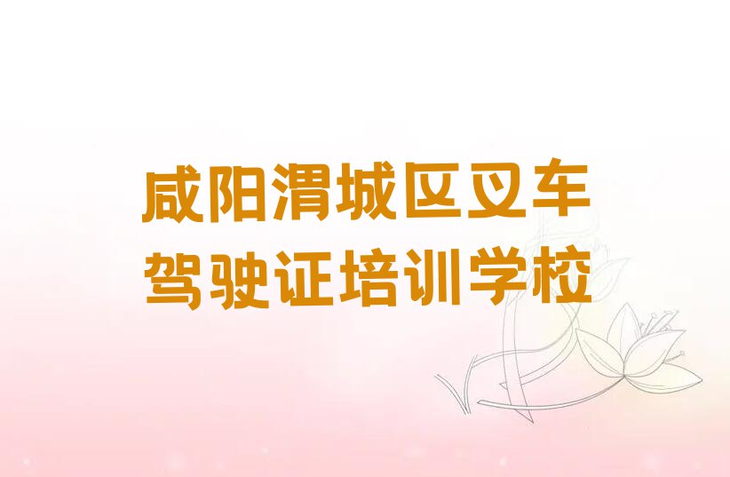 2023咸阳叉车驾驶证培训学校名单排行榜今日推荐