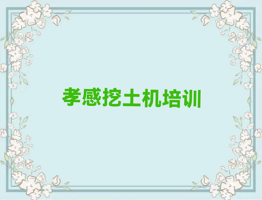 2023孝感孝南区朋兴乡挖土机培训班要多少钱排行榜名单总览公布