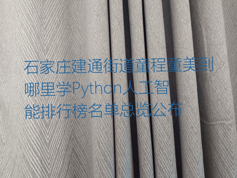 石家庄建通街道童程童美到哪里学Python人工智能排行榜名单总览公布