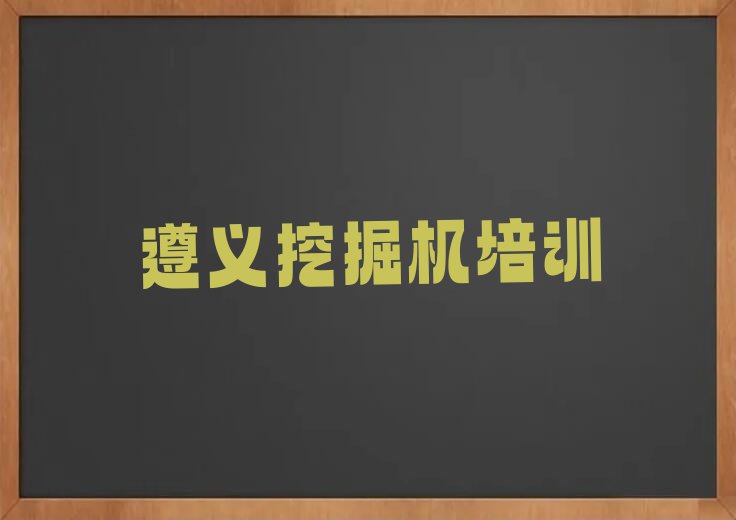 遵义汇川区挖掘机驾驶证培训班哪家教得好排行榜名单总览公布