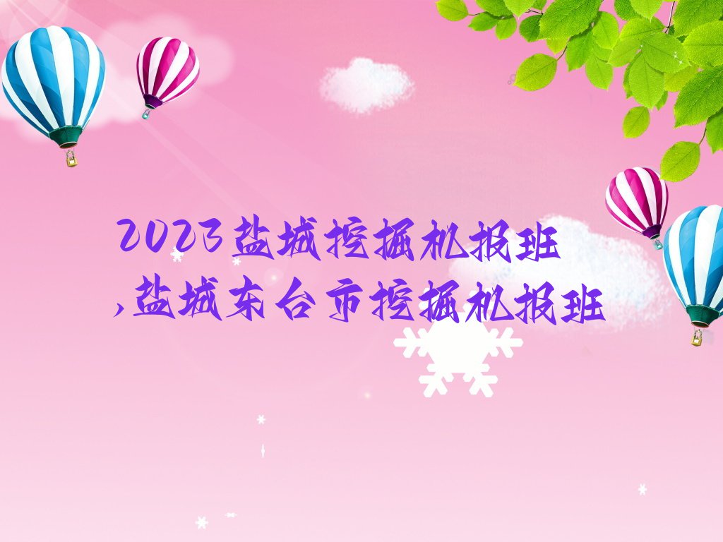 2023盐城挖掘机报班,盐城东台市挖掘机报班