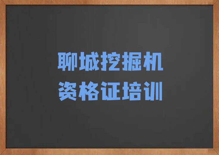 聊城东昌府区学挖掘机资格证班排行榜榜单一览推荐