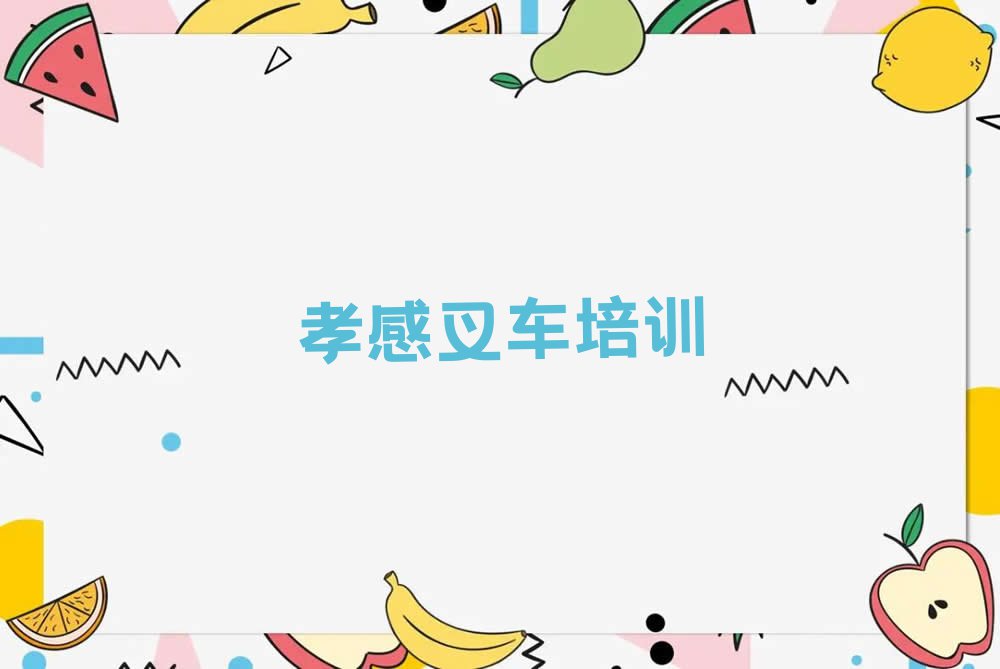 2023年孝感汉川市学叉车到哪里排行榜名单总览公布