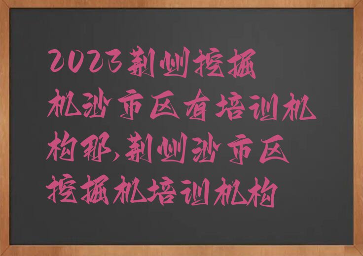 2023荆州挖掘机沙市区有培训机构那,荆州沙市区挖掘机培训机构