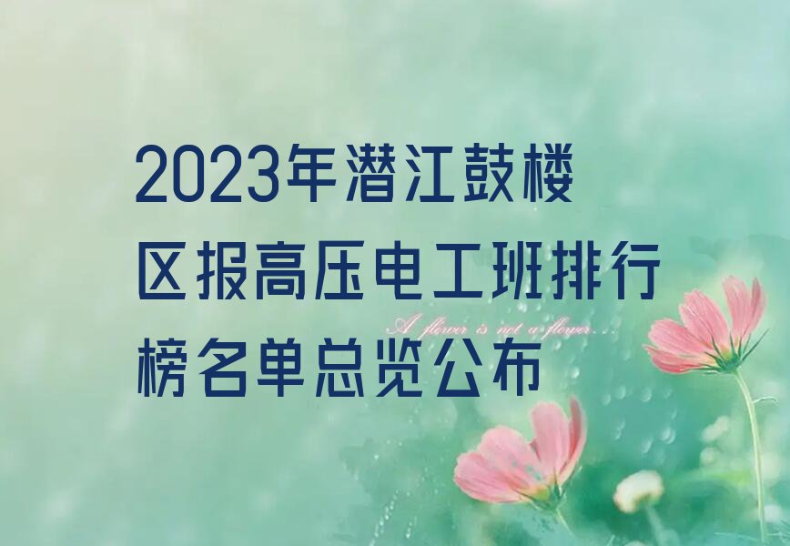 2023年潜江鼓楼区报高压电工班排行榜名单总览公布