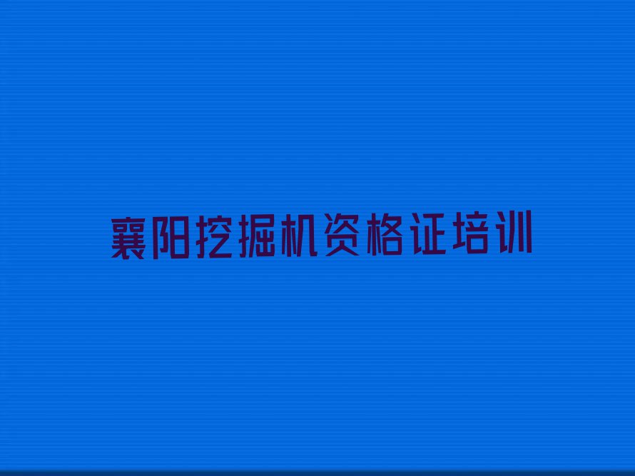 襄阳襄城区学挖掘机资格证去哪里好排行榜榜单一览推荐