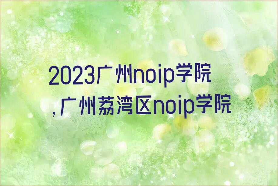 2023广州noip学院,广州荔湾区noip学院