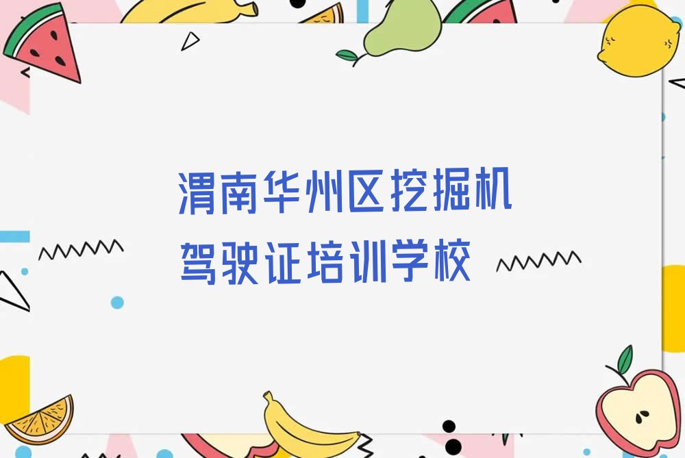 渭南专业挖掘机驾驶证培训班排行榜按口碑排名一览表