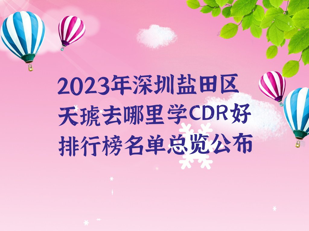 2023年深圳盐田区天琥去哪里学CDR好排行榜名单总览公布