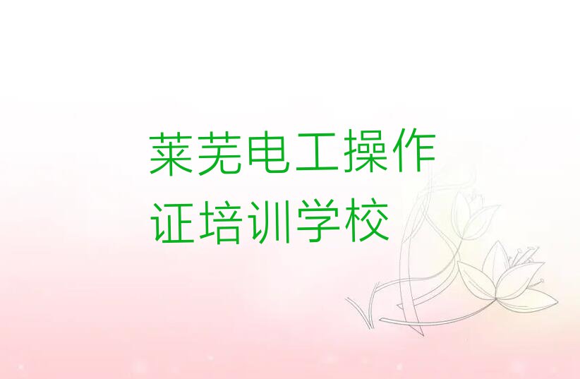 2023年莱芜电工操作证2023年暑假培训班排行榜名单总览公布