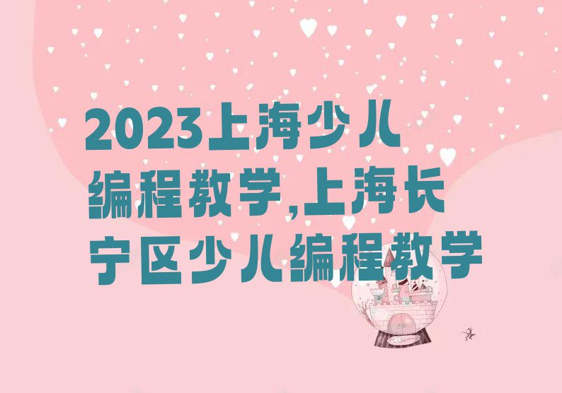 2023上海少儿编程教学,上海长宁区少儿编程教学