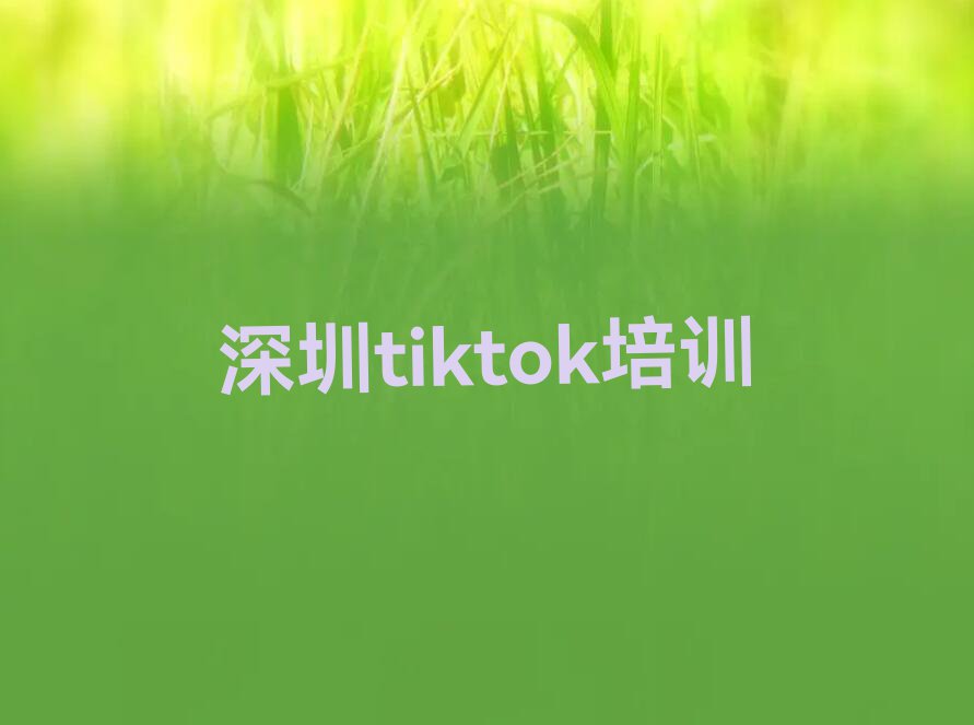 深圳东湖街道tiktok培训班有哪些排行榜按口碑排名一览表