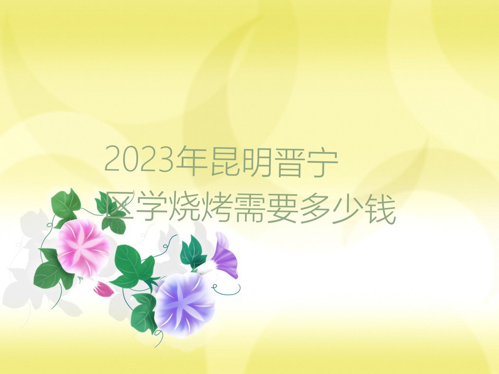 2023年昆明晋宁区学烧烤需要多少钱