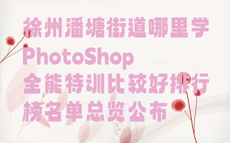 徐州潘塘街道哪里学PhotoShop全能特训比较好排行榜名单总览公布