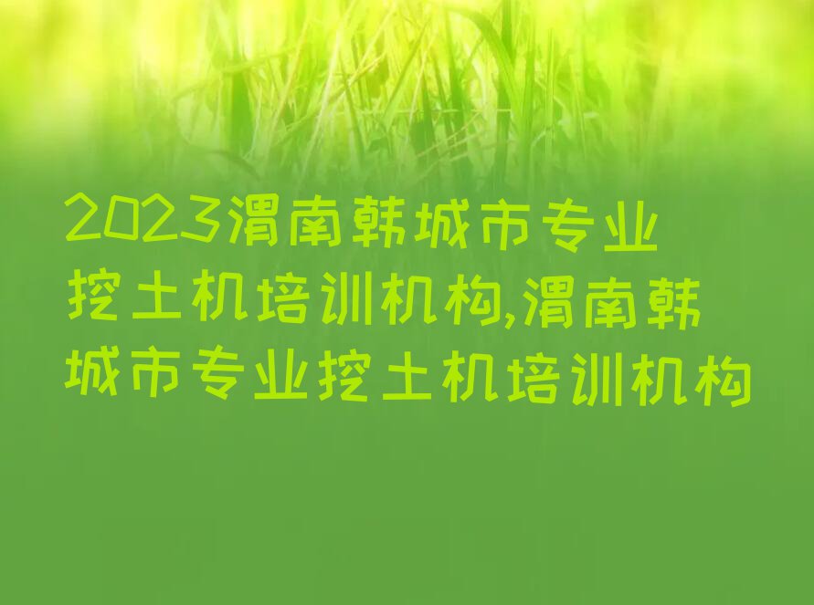 2023渭南韩城市专业挖土机培训机构,渭南韩城市专业挖土机培训机构