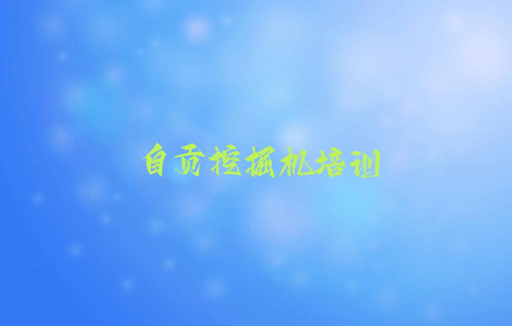 2023自贡大安区学习挖掘机,自贡大安区学习挖掘机