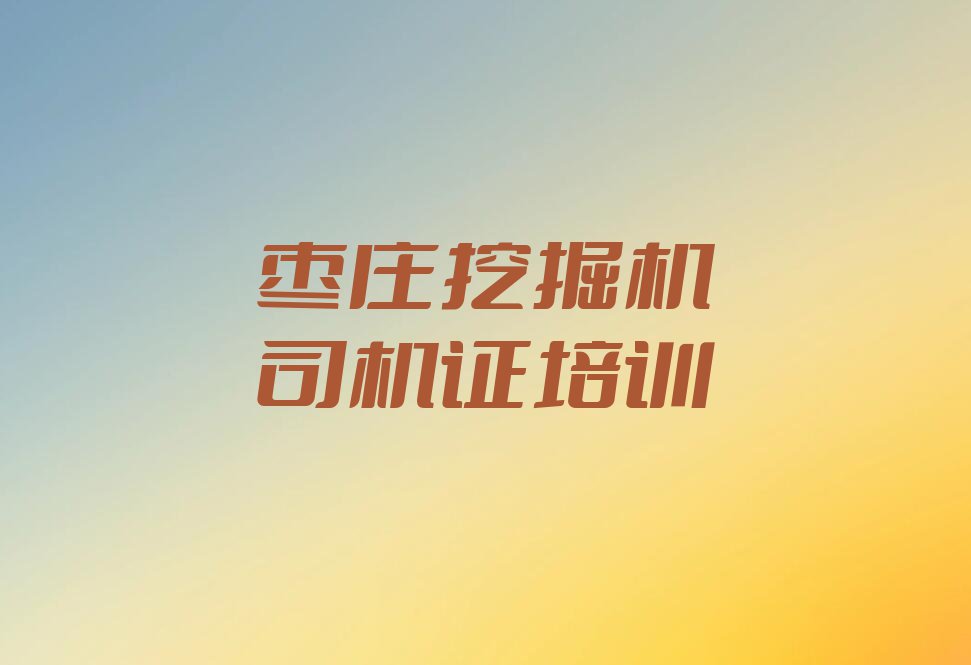 2023年枣庄南沙河镇学挖掘机司机证大概多少钱排行榜名单总览公布