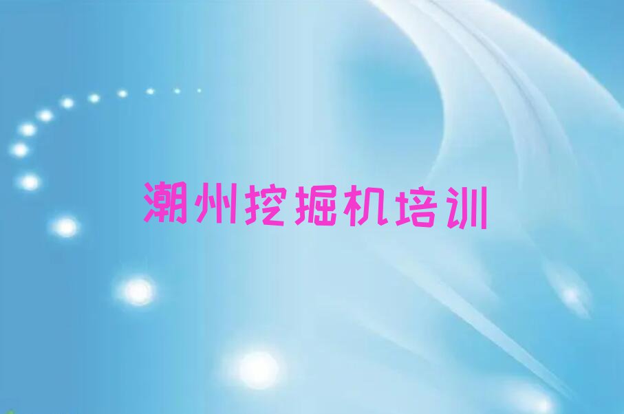 2023年潮州湘桥区挖掘机驾驶证专业培训学校排行榜名单总览公布