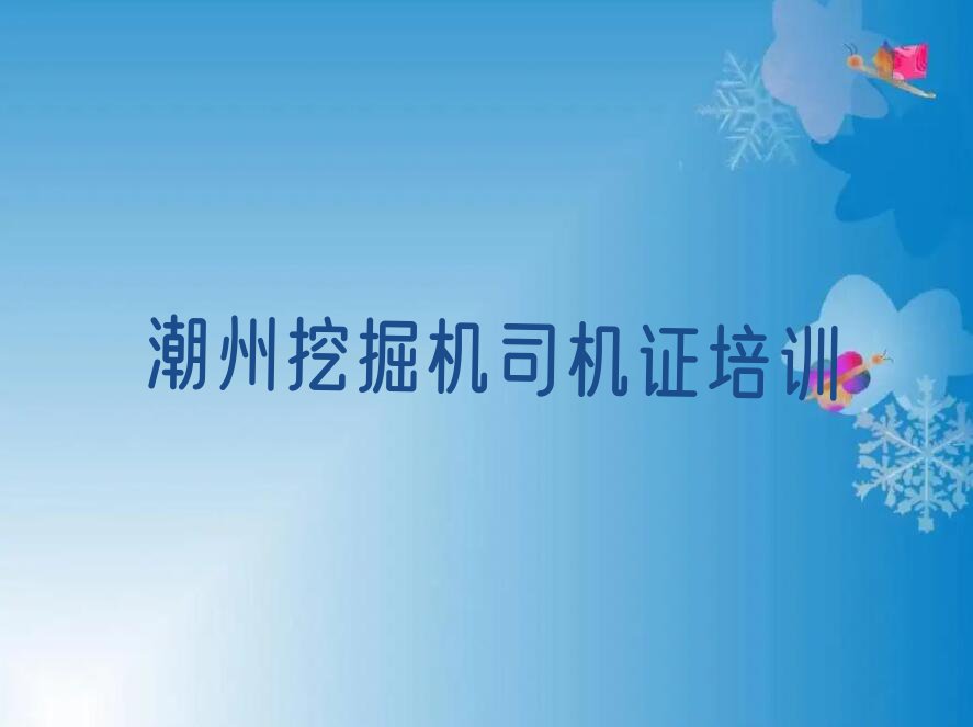 2024潮州文祠镇哪里学挖掘机司机证排行榜名单总览公布