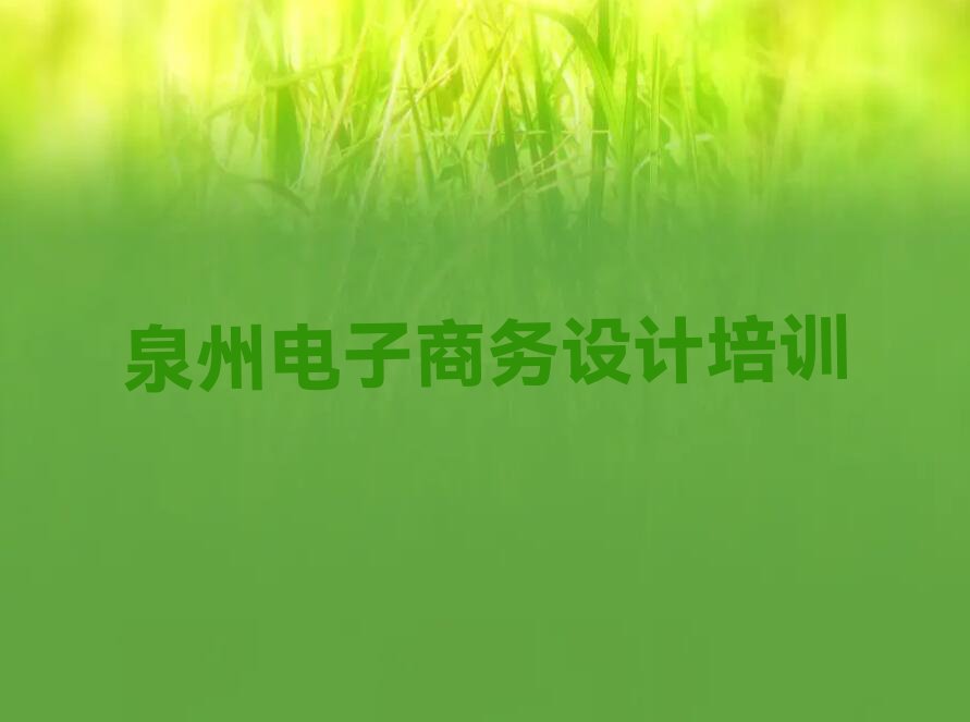 2024年泉州鲤城区电子商务设计学校培训班排行榜榜单一览推荐