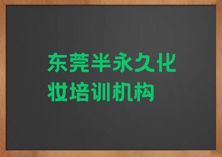 广东半永久化妆培训,东莞半永久化妆培训排行榜名单总览公布