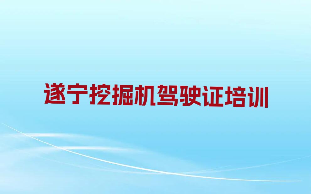 2024年遂宁老池镇在哪里学挖掘机驾驶证比较好排行榜按口碑排名一览表