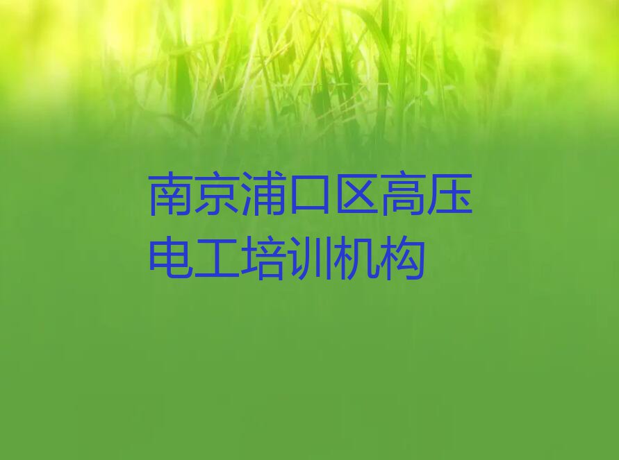 2024南京浦口区顶山街道学高压电工的培训中心排行榜名单总览公布