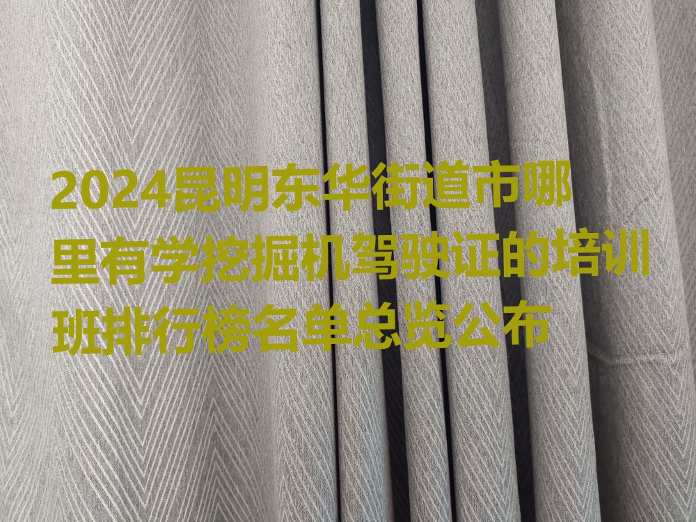 2024昆明东华街道市哪里有学挖掘机驾驶证的培训班排行榜名单总览公布